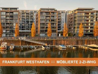 Wohnung zur Miete 1.600 € 2 Zimmer 67,8 m² 8. Geschoss Hafenstraße 4 Gallus Frankfurt am Main 60327