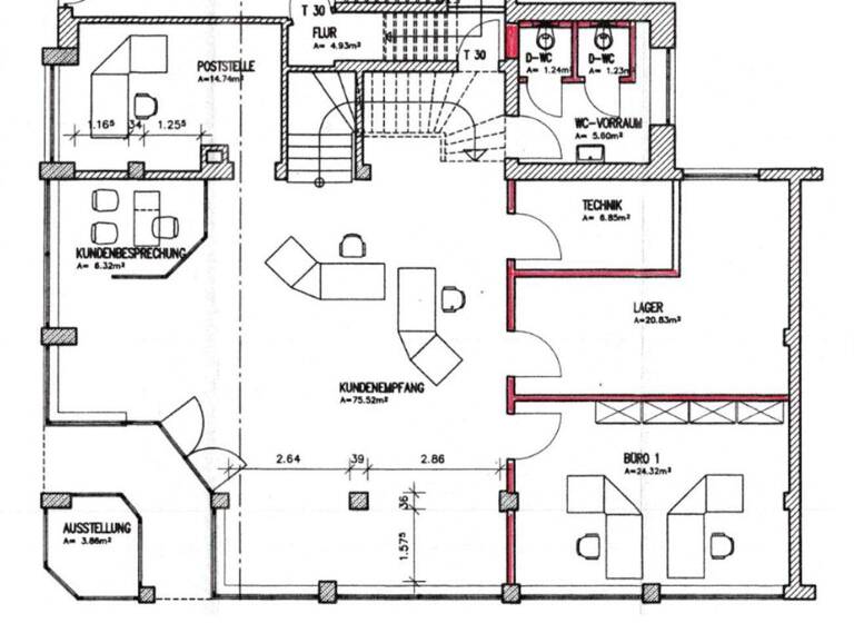 Bürofläche zur Miete 6,50 € 303 m² Bürofläche teilbar ab 303 m² Mitte Delmenhorst 27749