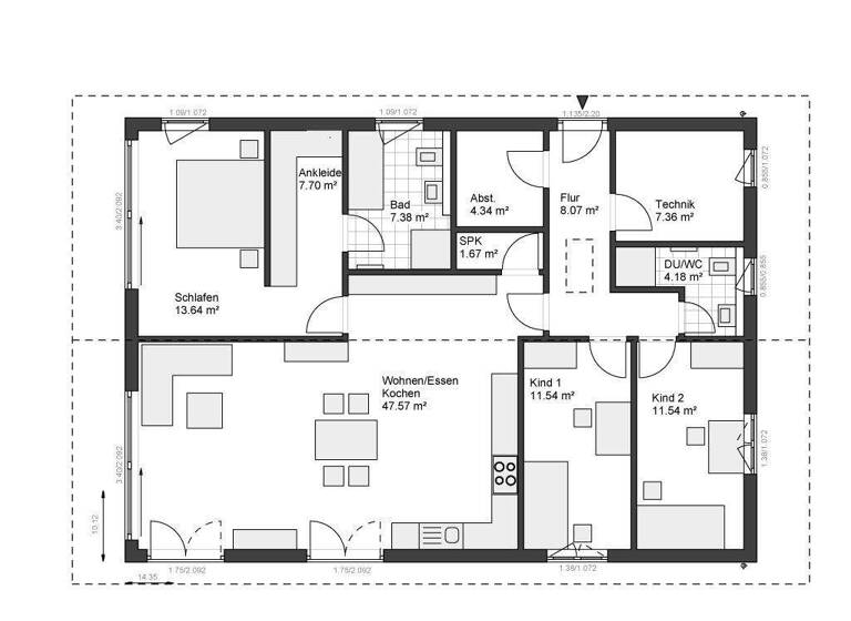 Bungalow zum Kauf provisionsfrei 432.887 € 4 Zimmer 124 m² 642 m² Grundstück Speicher 54662