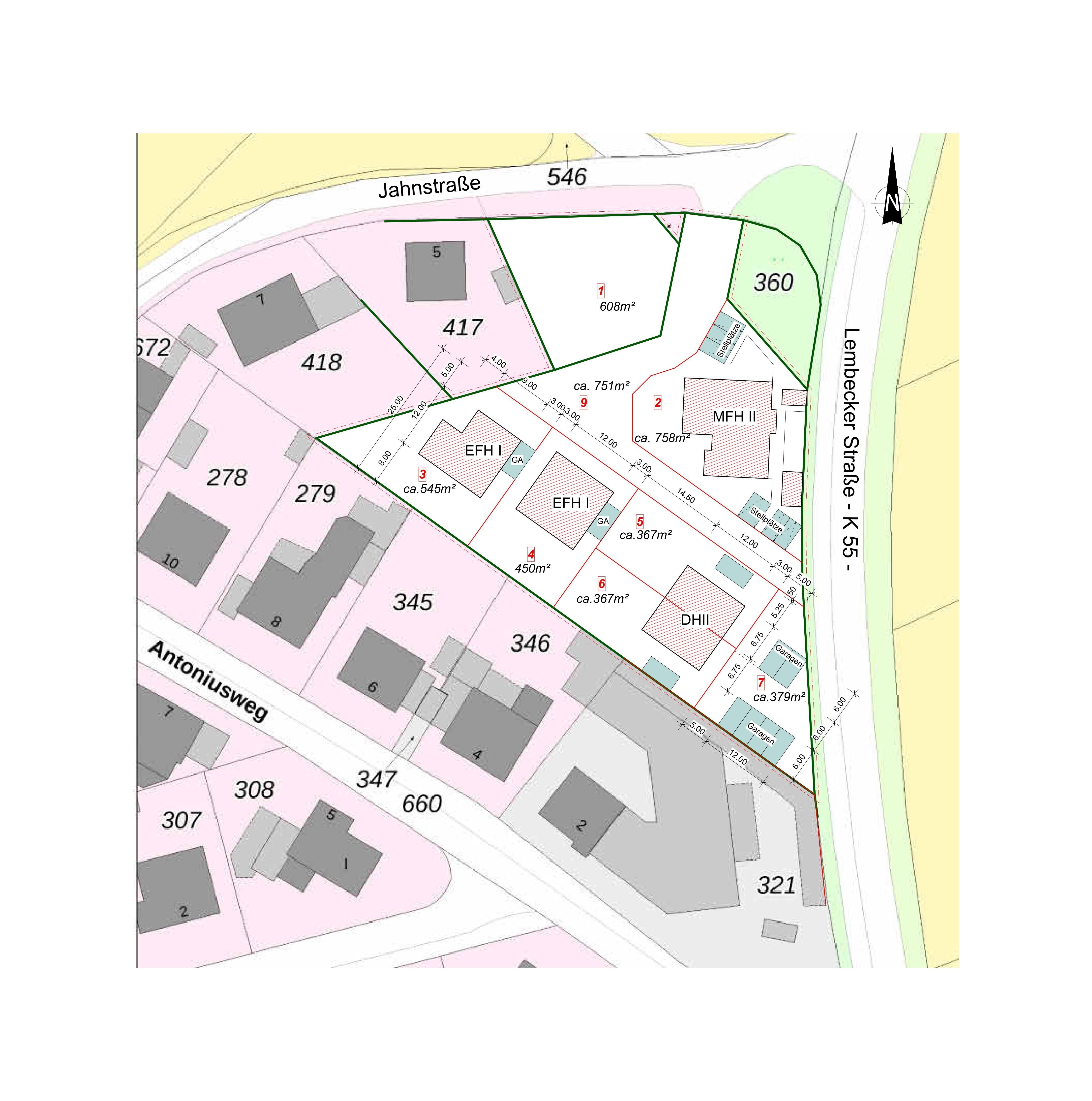 Grundstück zum Kauf 146.600 € 367 m²<br/>Grundstück Jahnstraße Lippramsdorf Haltern am See 45721