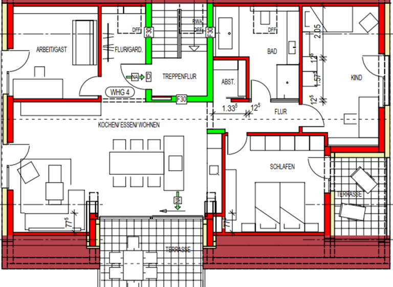 Wohnung zur Miete 1.520 € 4 Zimmer 111 m² Geschoss 2/3 frei ab 01.06.2026 Beimerstetten 89179