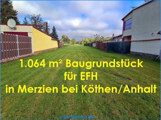 Grundstück zum Kauf 43.384 € 1.064 m² Grundstück Merzien Köthen OT Merzien 06369