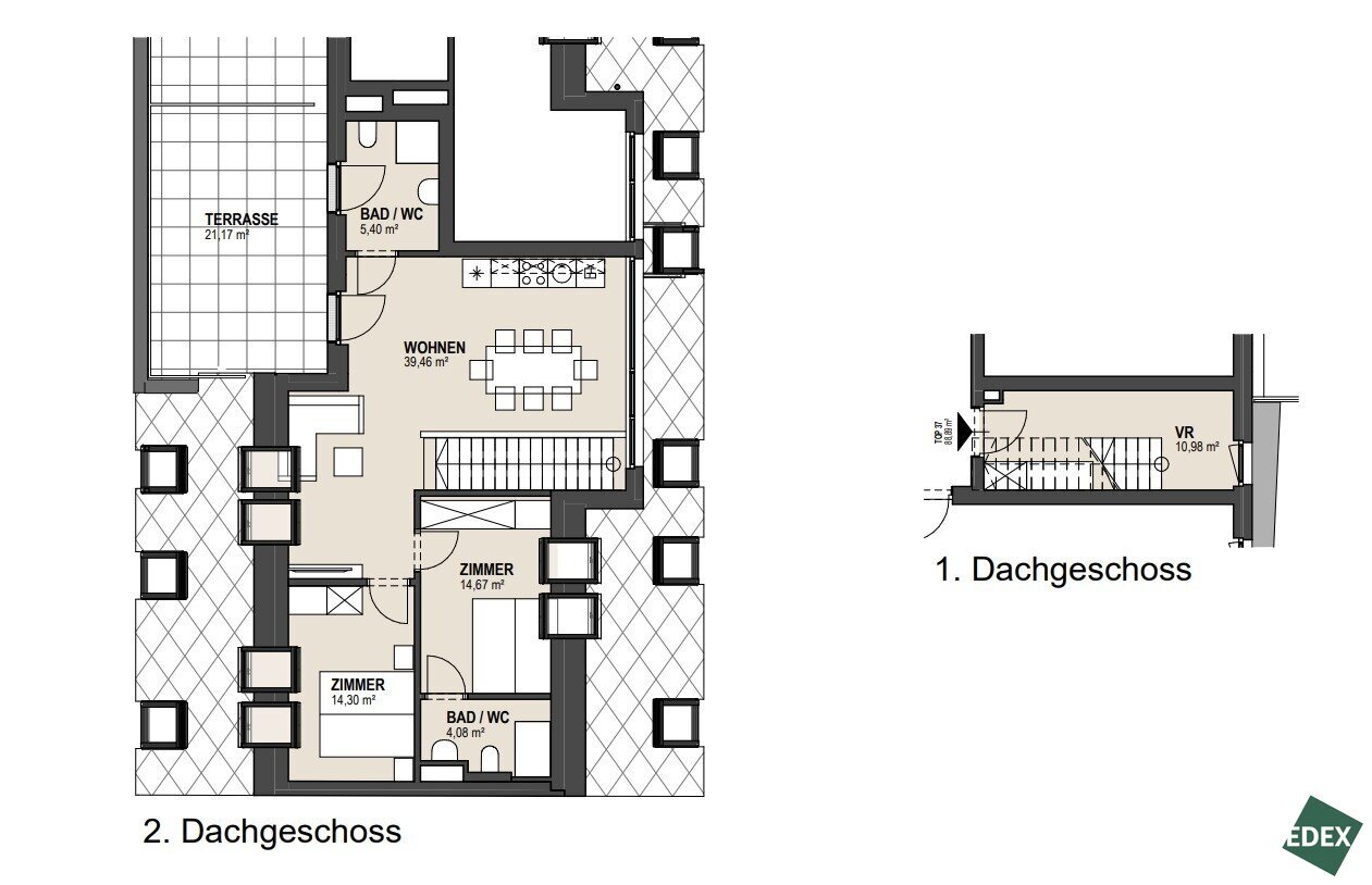 Wohnung zur Miete 1.566 € 3 Zimmer 88,9 m²<br/>Wohnfläche Lienfeldergasse Wien 1170