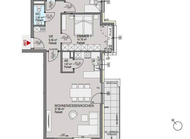 Wohnung zum Kauf - Erstbezug provisionsfrei 615.000 € 3 Zimmer 86,3 m² 1. Geschoss Sankt Peter Graz 8042