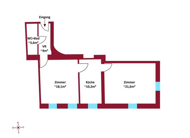 Wohnung zum Kauf 219.000 € 2 Zimmer 57,5 m² Wien 1100