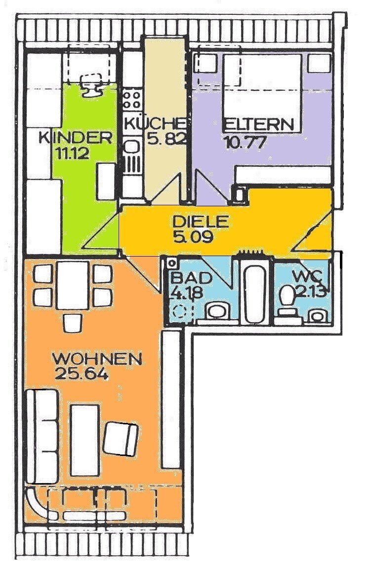 Wohnung zur Miete 509 € 3 Zimmer 65,8 m²<br/>Wohnfläche 3.<br/>Geschoss 01.02.2025<br/>Verfügbarkeit Klotzsche (Altklotzsche) Dresden 01109