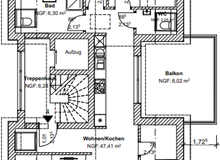 Penthouse zum Kauf - Erstbezug provisionsfrei 439.800 € 3 Zimmer 104,4 m² 2. Geschoss Krokusstr. 7 Cloppenburg 49661