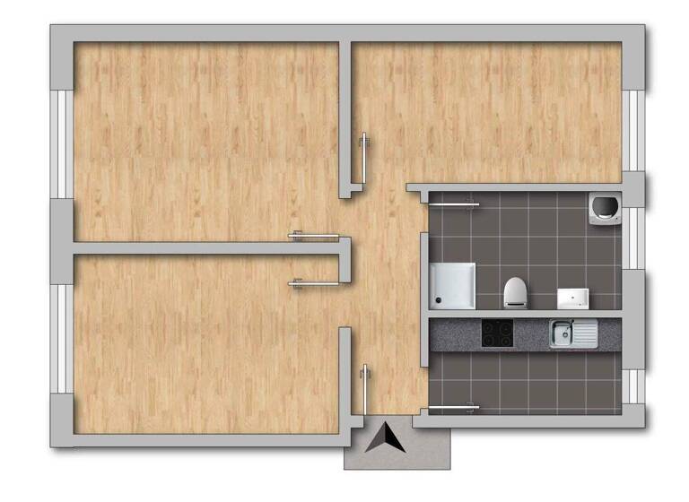 Wohnung zur Miete 470 € 3 Zimmer 64 m² 3. Geschoss frei ab sofort Heppens Wilhelmshaven 26384