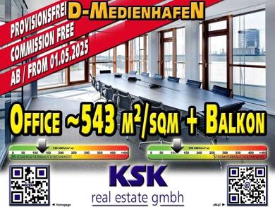 Bürofläche zur Miete provisionsfrei 22,50 € 543,2 m² Bürofläche Düsseldorf 40219