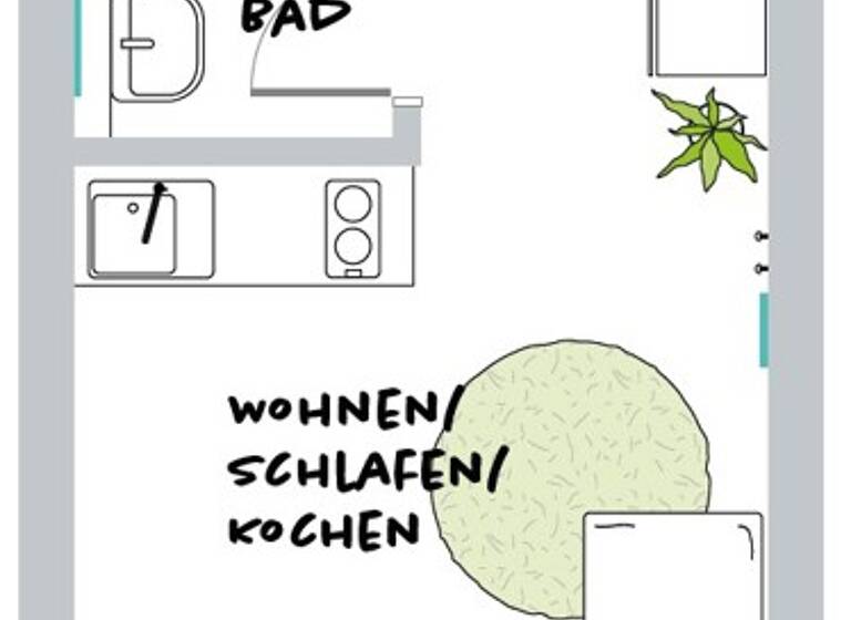 Wohnung zur Miete 527 € 1 Zimmer 19,9 m²<br/>Wohnfläche 01.06.2025<br/>Verfügbarkeit Heinrichstraße 85 Mörsenbroich Düsseldorf-Düsseltal 40239
