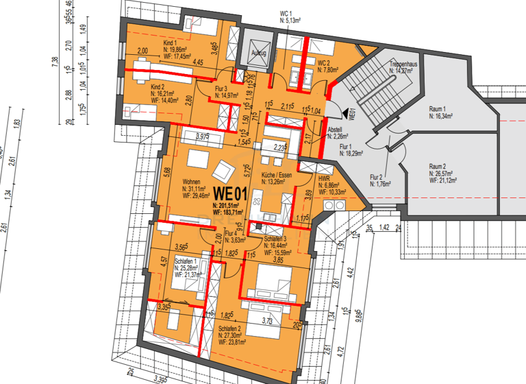 WG-Zimmer zur Miete 2.205 € 6 Zimmer 183,7 m² Schweriner Straße 1 Hagenow 19230