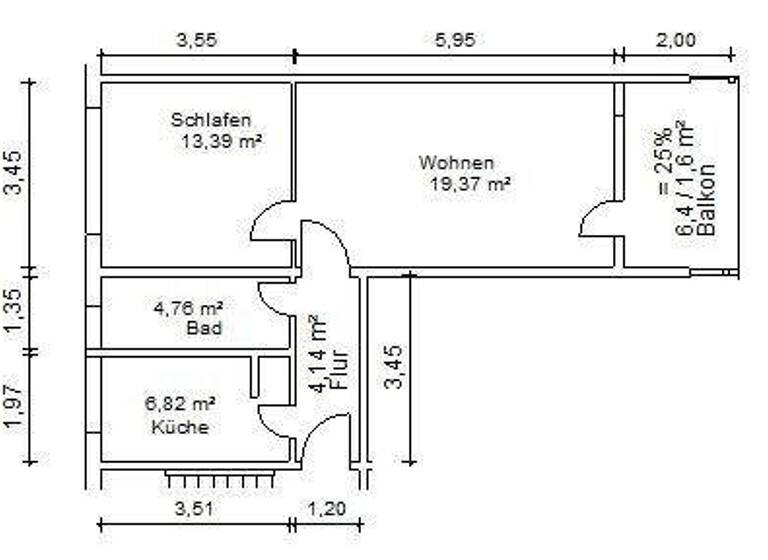 Wohnung zur Miete 305 € 2 Zimmer 50 m² 4. Geschoss frei ab sofort Robert-Schumann-Str. 26 Zeitz 06712
