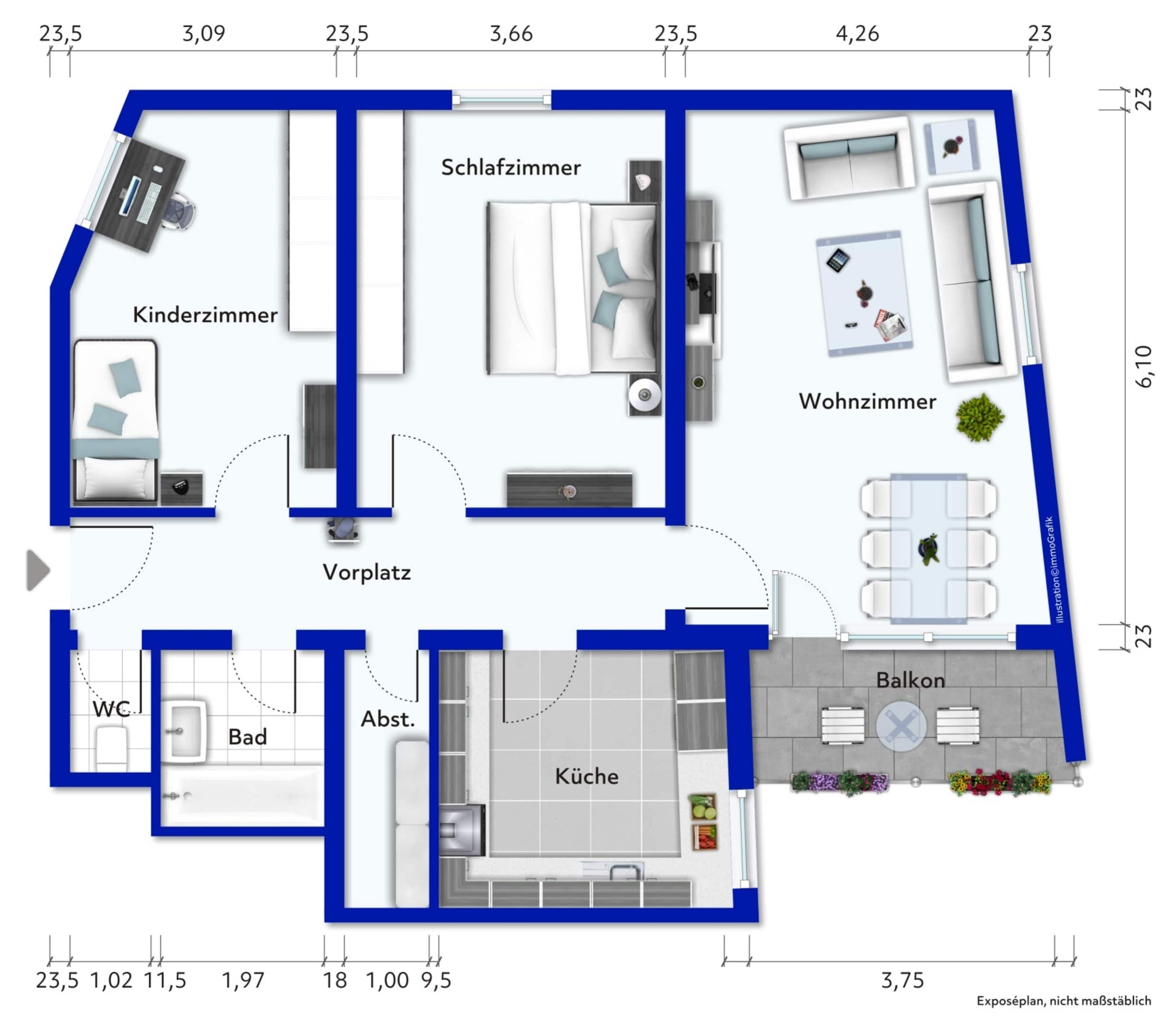 Wohnung zum Kauf 149.000 € 3 Zimmer 86 m²<br/>Wohnfläche Hochfeld - Steinberg Schweinfurt 97422