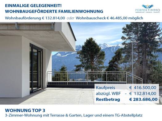 WG-Zimmer zum Kauf - Erstbezug 416.500 € 3 Zimmer 68,1 m² frei ab sofort Imst 6460