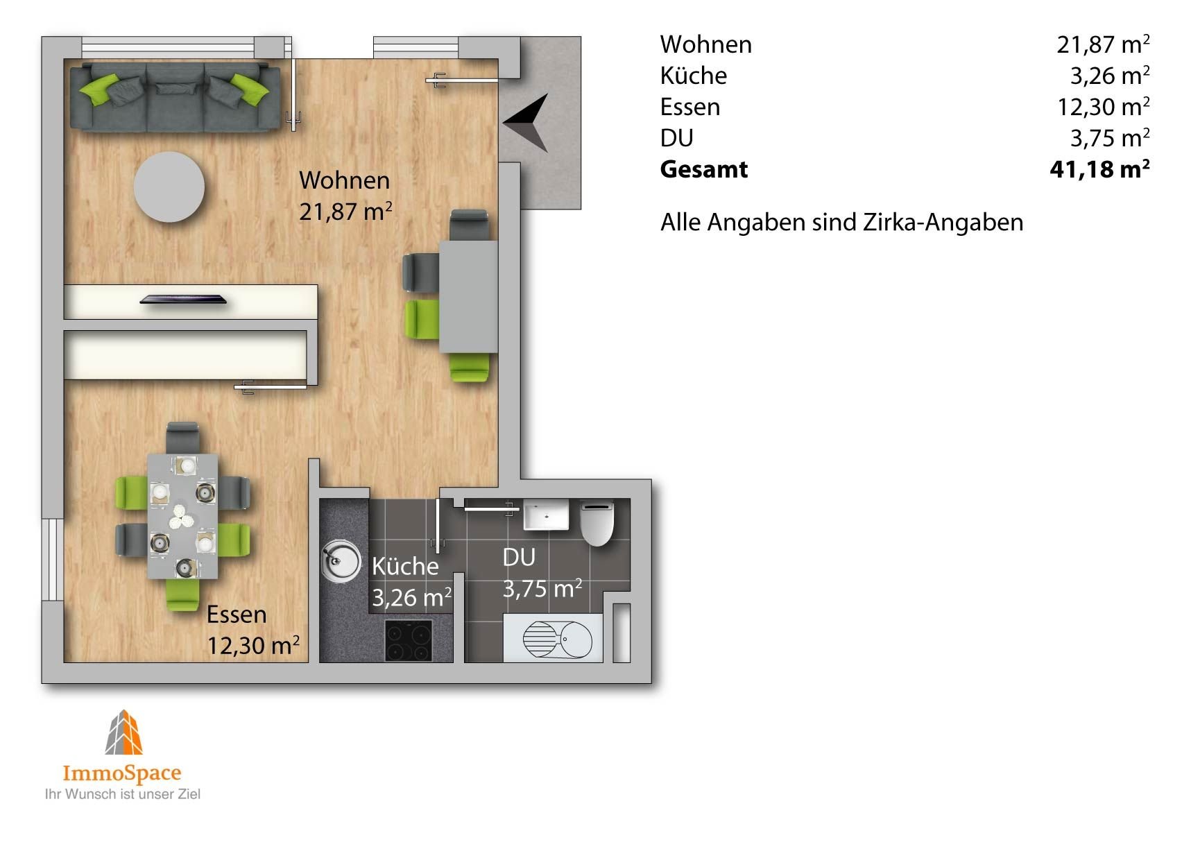 Wohnung zum Kauf 249.000 € 2 Zimmer 41,8 m²<br/>Wohnfläche 1.<br/>Geschoss Eglharting Kirchseeon 85614