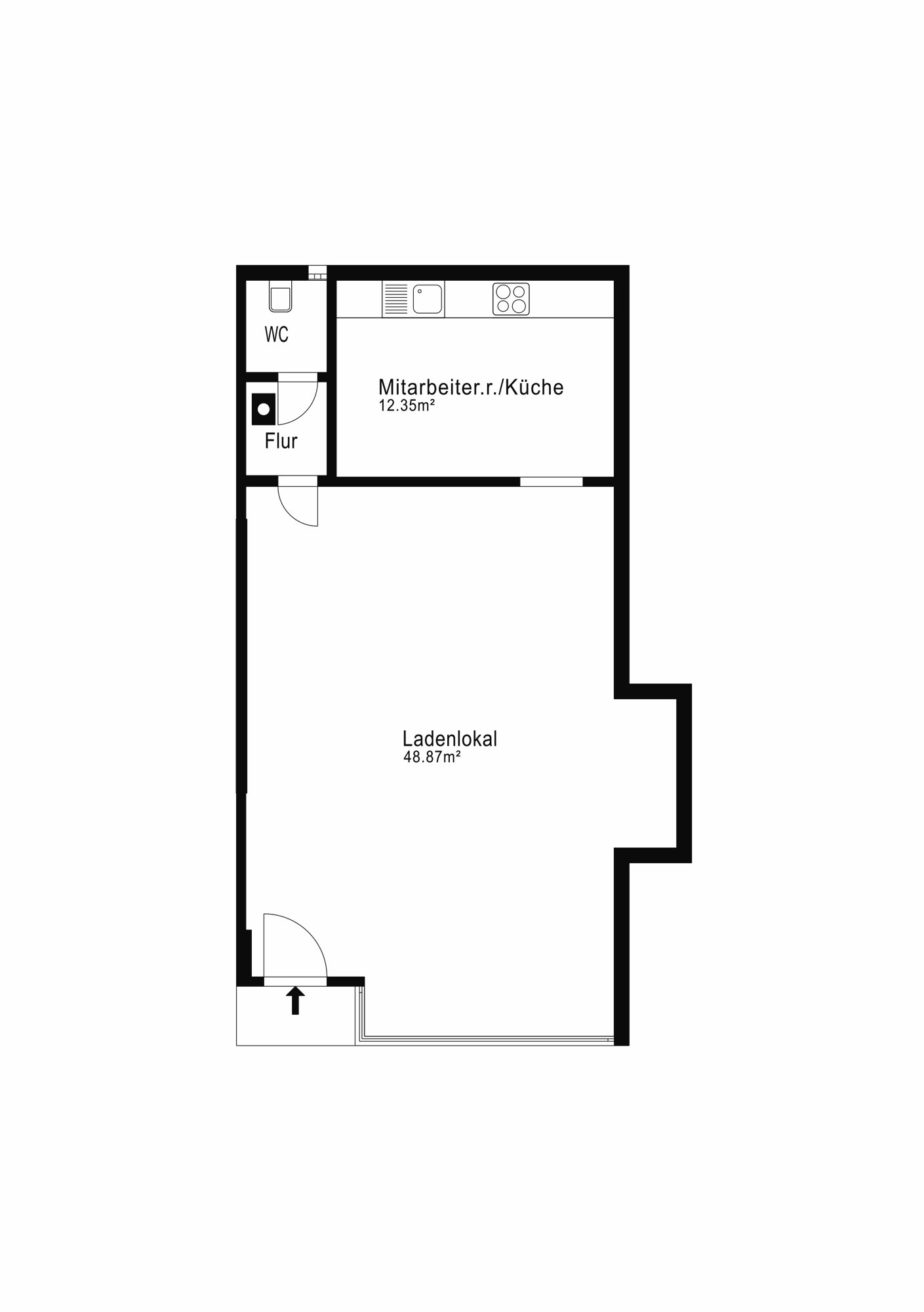 Laden zum Kauf 250.000 € 64,7 m²<br/>Verkaufsfläche Nied Frankfurt am Main 65934