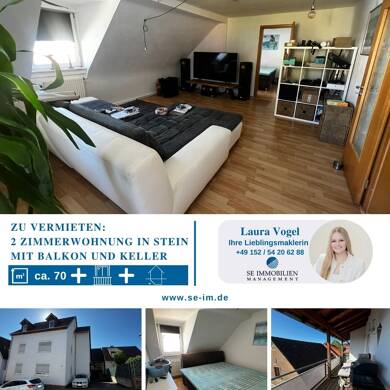 Wohnung zur Miete 650 € 2 Zimmer 70 m² Dachgeschoss frei ab 01.08.2025 Stein Königsbach-Stein 75203