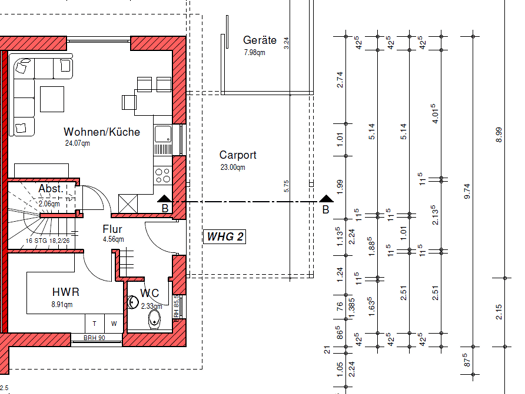 Wohnung zur Miete 895 € 3 Zimmer 74 m² Geschoss EG/2 frei ab 01.12.2026 Groß Hesepe Geeste 49744