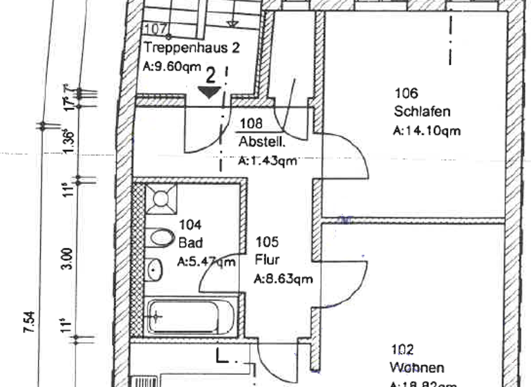 Wohnung zur Miete 360 € 2 Zimmer 60 m² frei ab sofort Altmarkt 3 Hohenstein-Ernstthal Hohenstein -Er. 09337