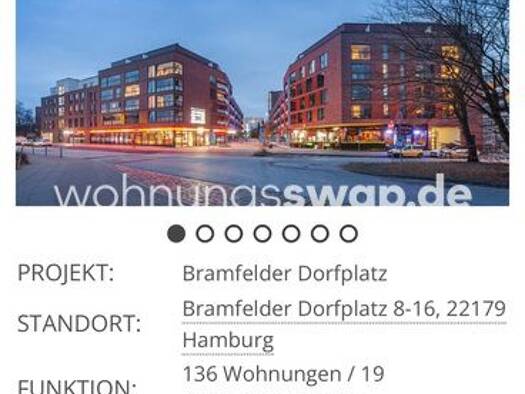 Wohnung zur Miete Tauschwohnung 1.161 € 2 Zimmer 54 m² 2. Geschoss Bramfeld Hamburg 22179