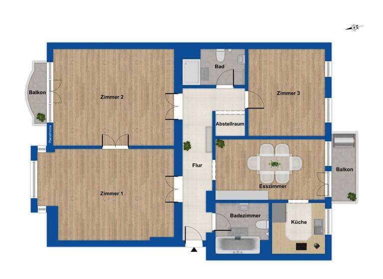 Wohnung zum Kauf 539.000 € 4 Zimmer 110 m² 3. Geschoss Brandenburger Vorstadt Potsdam 14471