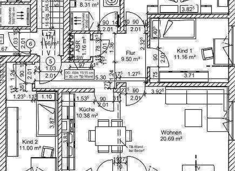 Wohnung zur Miete 1.198 € 4 Zimmer 93,6 m² 2. Geschoss frei ab 01.05.2026 Tribseer Stralsund 18437