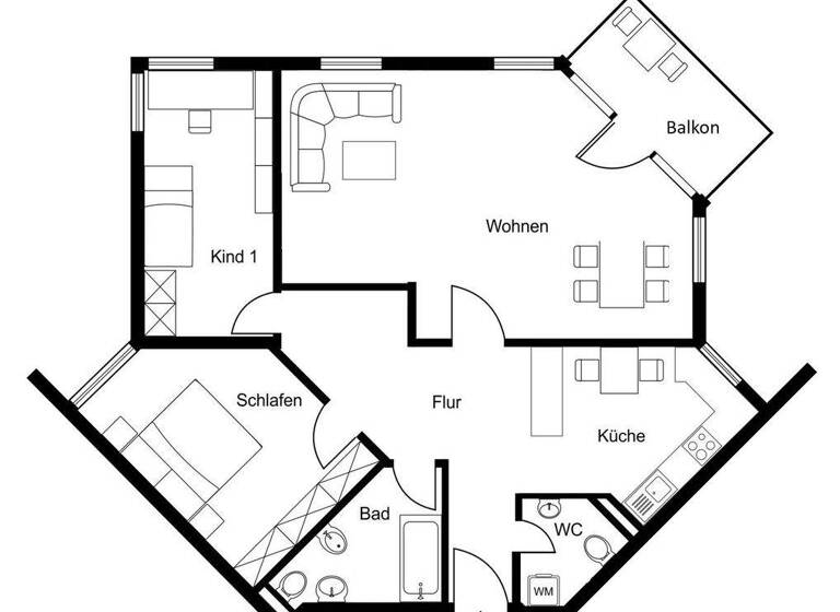 Wohnung zum Kauf 324.000 € 3,5 Zimmer 93,6 m² EG Wiemelhausen Bochum 44799