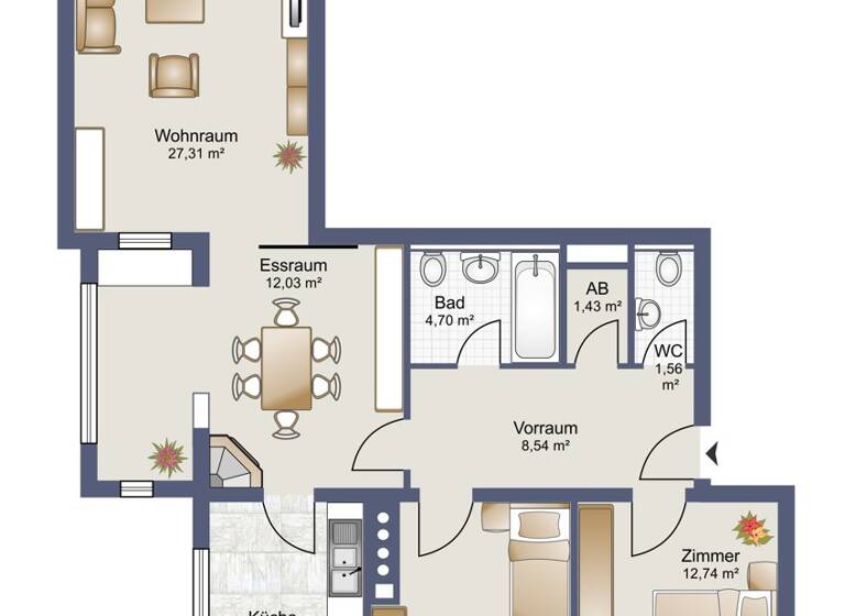 Wohnung zum Kauf 169.900 € 4 Zimmer 90,3 m² 2. Geschoss Neumarkt 8820