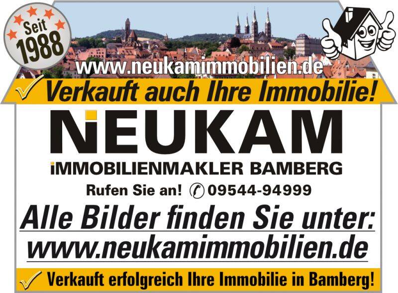 Immobilie in Bamberg - BAMBERG-NÄHE WUNDERBURG: 1-ZIMMER-WOHNUNG+SEP. KÜCHE MIT FENSTER+BAD MIT BADEWANNE FÜR 135.000,-EURO - Bild 1