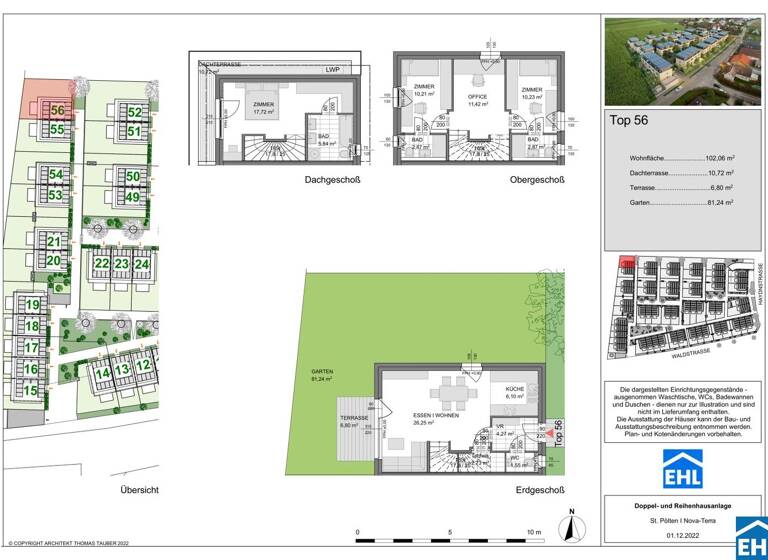 Doppelhaushälfte zum Kauf - Erstbezug 395.100 € 4 Zimmer 102,1 m² Waldstraße St. Pölten 3100