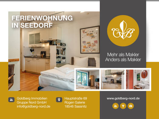 Wohnung zum Kauf 119.000 € 1 Zimmer 26 m² Seedorf Sellin 18586