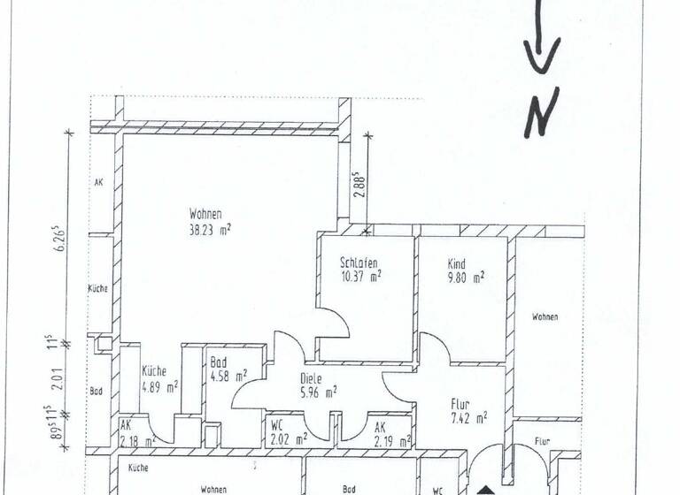 Wohnung zum Kauf 110.000 € 3 Zimmer 86,9 m² 1. Geschoss Waren Waren (Müritz) 17192