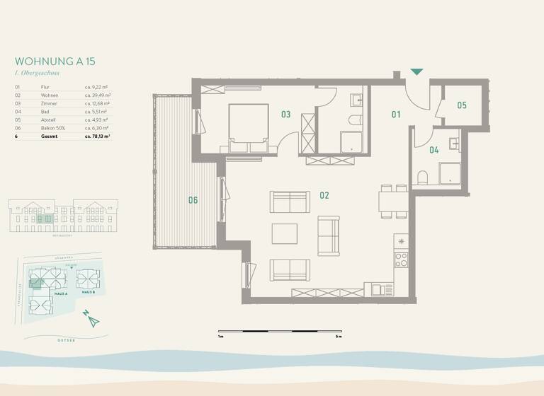 Wohnung zum Kauf provisionsfrei 710.000 € 2 Zimmer 78,1 m²<br/>Wohnfläche Pelzerhaken Neustadt in Holstein 23730