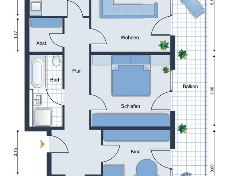 Wohnung zum Kauf 279.000 € 3 Zimmer 88 m² EG Blankenloch Stutensee 76297