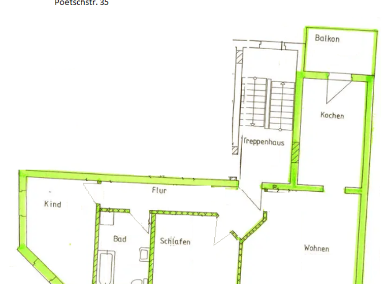 Wohnung zur Miete 504 € 3 Zimmer 84 m² frei ab sofort Roßlau Dessau-Roßlau 06862