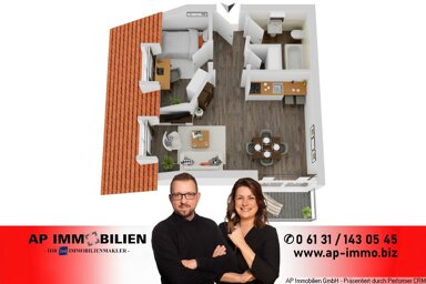 Wohnung zum Kauf provisionsfrei 165.000 € 2 Zimmer 44 m² Nieder-Olm 55268