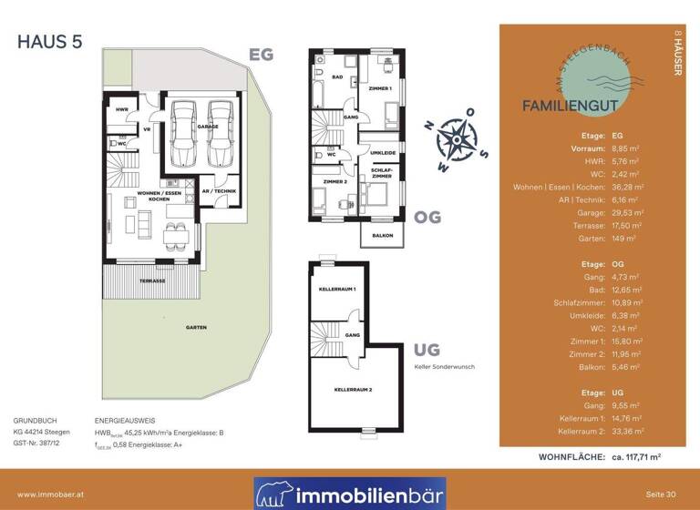 Doppelhaushälfte zum Kauf - Erstbezug 462.000 € 4 Zimmer 117,7 m² 293 m² Grundstück Binderweg Steegen 4722