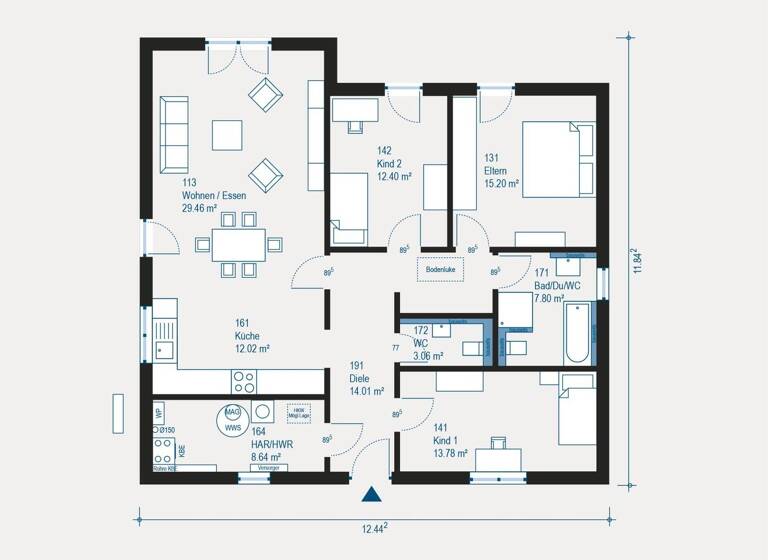 Bungalow zum Kauf 348.990 € 4 Zimmer 116,4 m² 366 m² Grundstück Dorn Dürkheim 67585