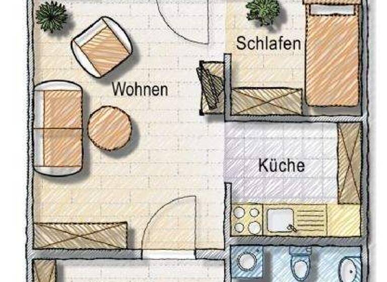 Studio zur Miete 225 € 1 Zimmer 35 m² frei ab sofort Augustusburger Straße 71/73 Flöha 09557