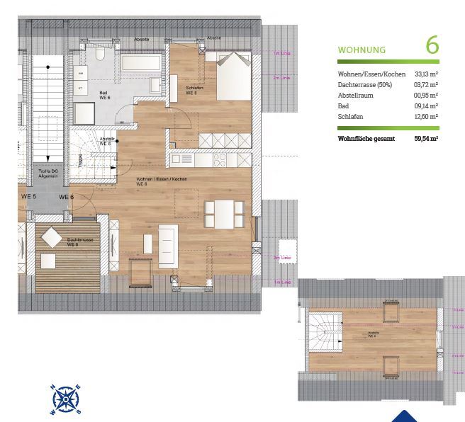 Wohnung zum Kauf provisionsfrei 629.000 € 2,5 Zimmer 59,5 m²<br/>Wohnfläche 2.<br/>Geschoss Dachau Dachau 85221