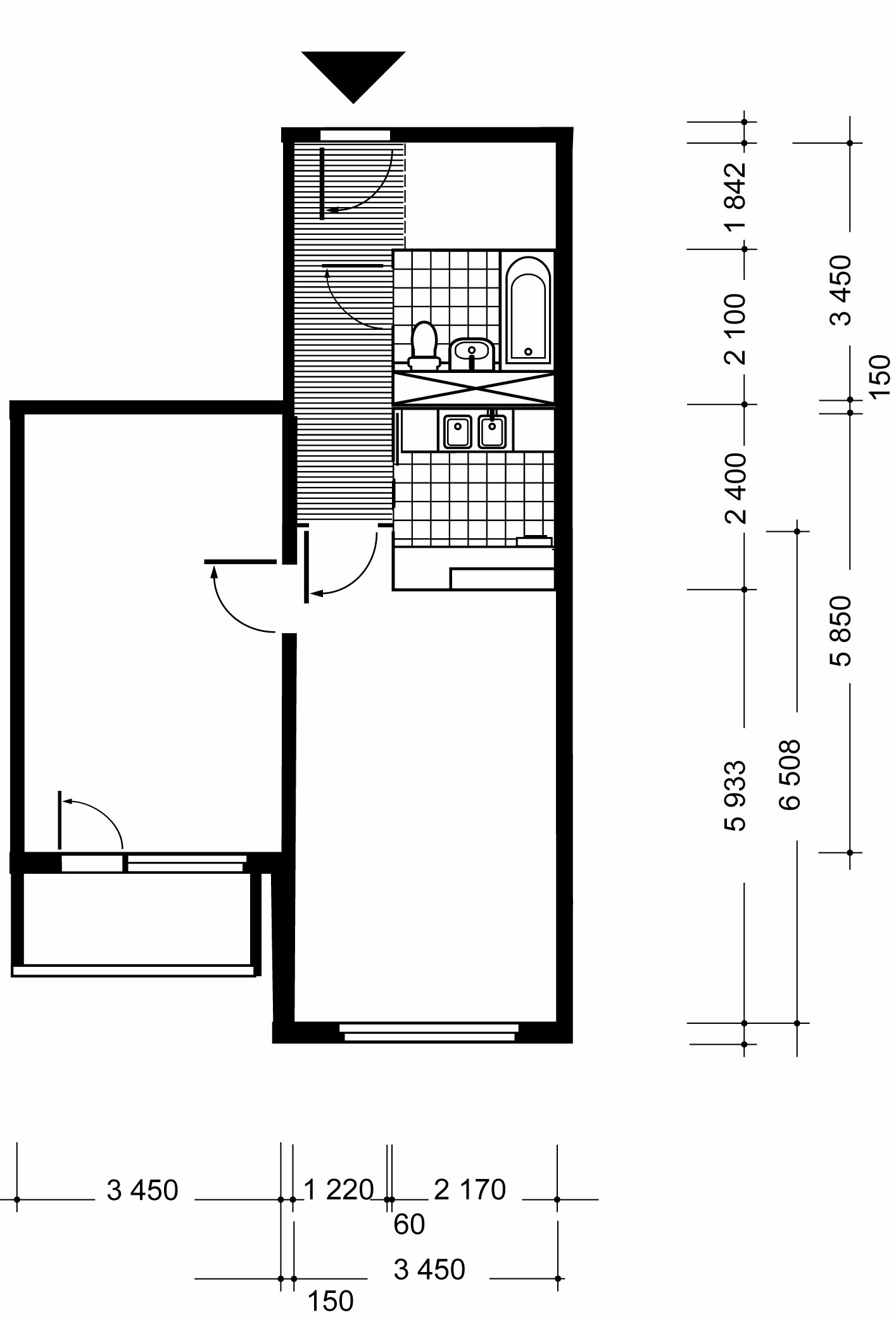 Wohnung zur Miete 418 € 2 Zimmer 61,4 m²<br/>Wohnfläche 11.<br/>Geschoss Moskauer Platz 17 Moskauer Platz Erfurt 99091