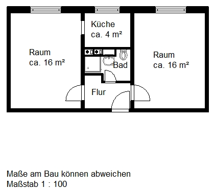 Wohnung zur Miete 247 € 2 Zimmer 41,1 m²<br/>Wohnfläche 4.<br/>Geschoss Kattowitzer Str. 25 Südstadt Halle (Saale) 06128