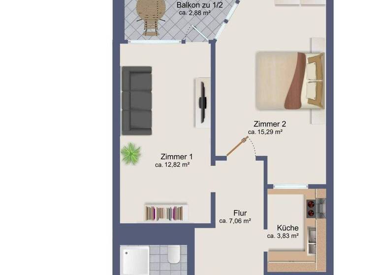Wohnung zum Kauf 215.000 € 2 Zimmer 49 m² Garstedt Norderstedt 22850