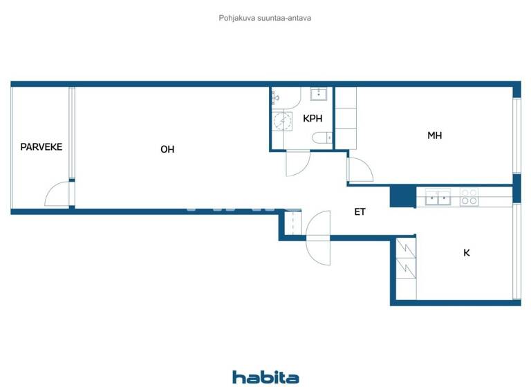 Studio zum Kauf 37.500 € 2 Zimmer 55 m² 2. Geschoss Sairaalanrinne 4 G Oulu 90220