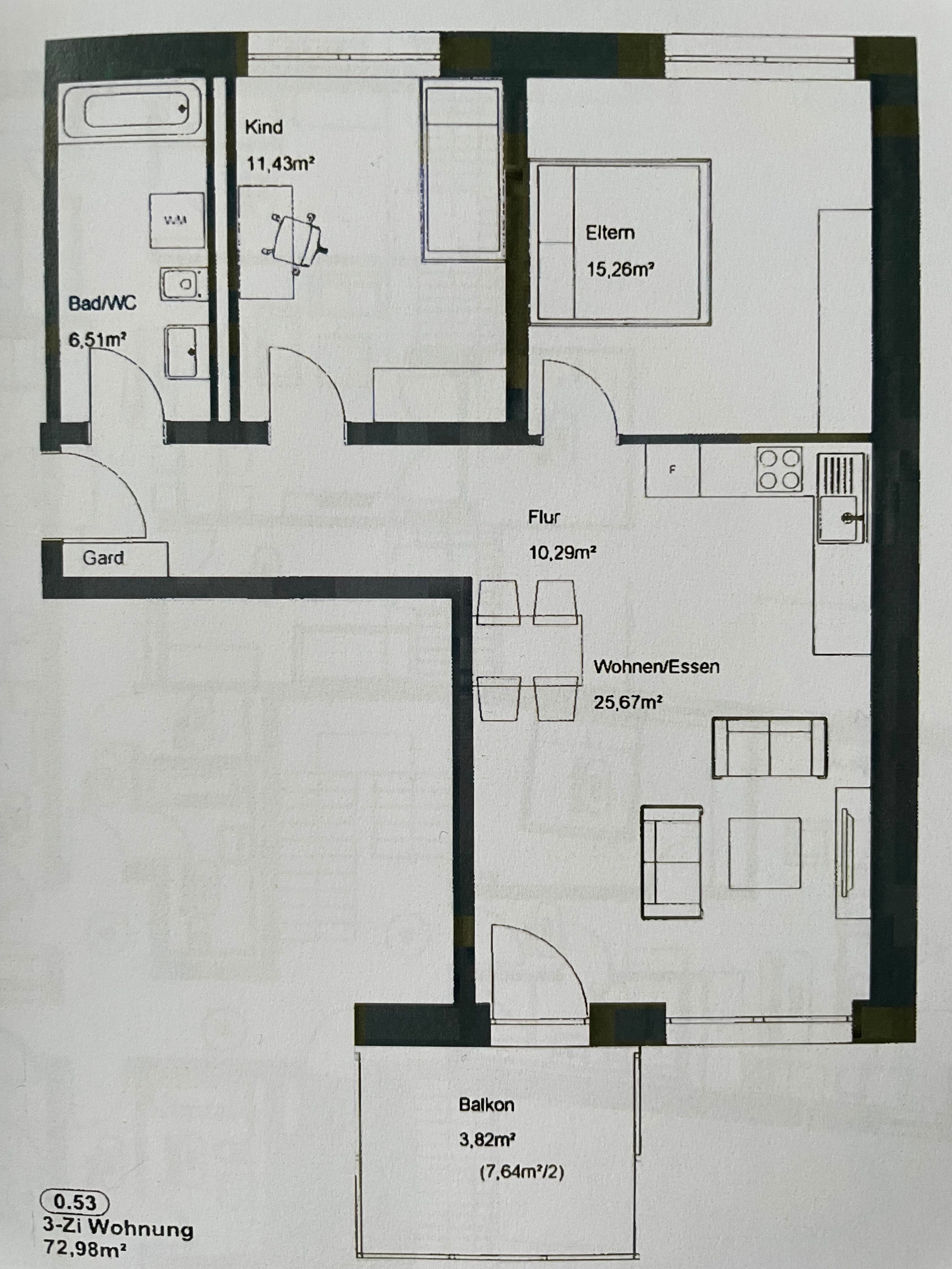 Wohnung zur Miete 1.070 € 3 Zimmer 73 m²<br/>Wohnfläche 1.<br/>Geschoss 01.02.2025<br/>Verfügbarkeit Lorenz-Krapp-Straße 6 Kasernen West Bamberg 96052