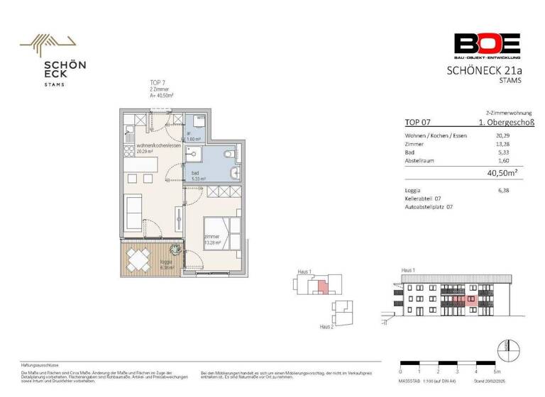 Studio zum Kauf - Erstbezug 249.912 € 1 Zimmer 40,5 m² 1. Geschoss Schöneck 21a Stams 6422