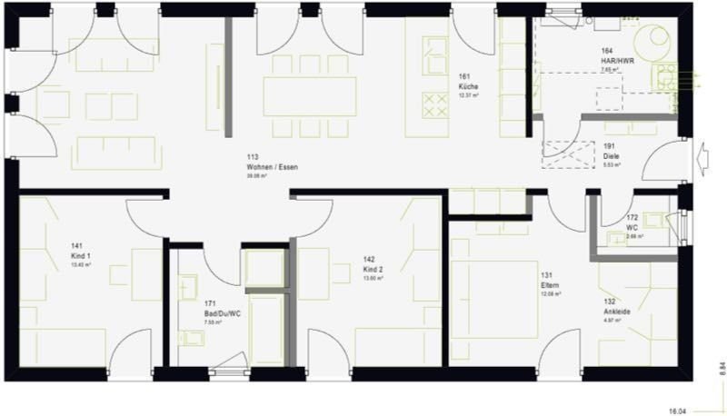 Bungalow zum Kauf provisionsfrei 418.000 € 4 Zimmer 118 m²<br/>Wohnfläche 804 m²<br/>Grundstück Ossa Geithain 04643