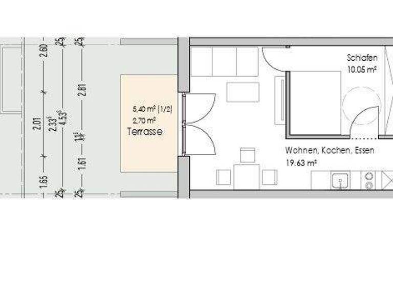 Terrassenwohnung zum Kauf - Erstbezug provisionsfrei 254.200 € 2 Zimmer 40 m² frei ab 31.12.2027 Hubmaierstraße 5 Unterbrunnenreuth Ingolstadt 85051