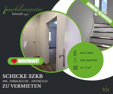 Wohnung zur Miete 650 € 3 Zimmer 72 m² 1. Geschoss Idar Idar-Oberstein 55743
