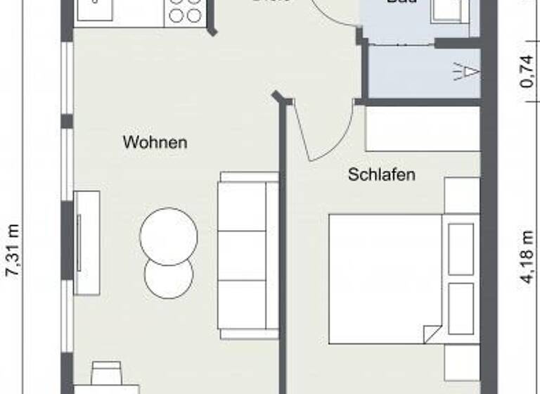 Wohnung zum Kauf 268.400 € 2 Zimmer 42 m²<br/>Wohnfläche Baabe 18586